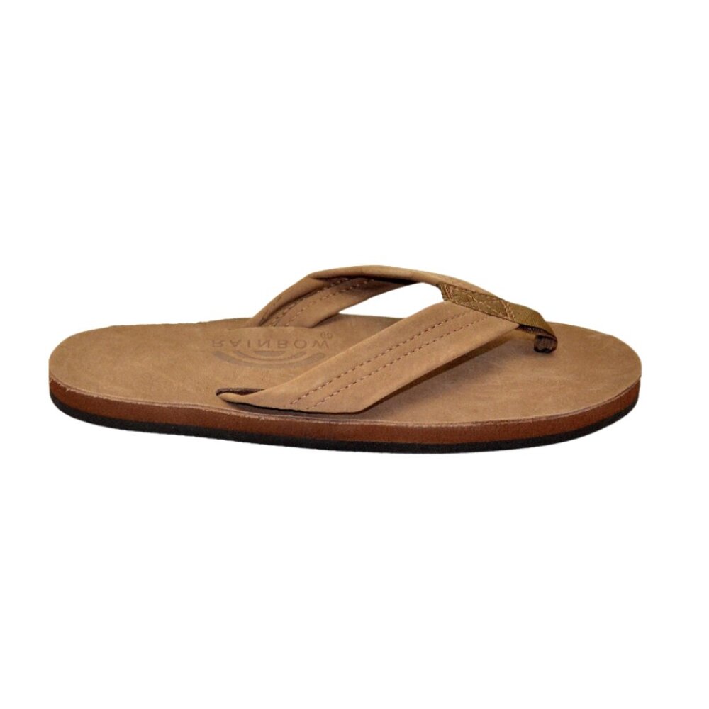 Rainbow Women's Sandal DARK BROWN Wide Strape Single Layer 301 ALTSN